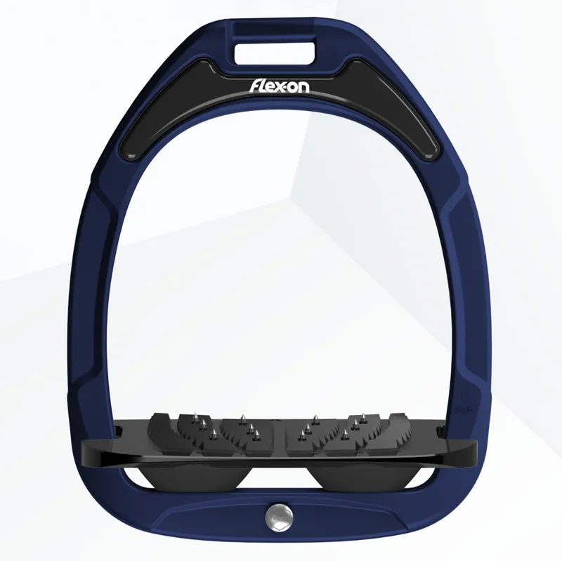 Flex-On Green Composite Inclined Ultra Grip Stirrups - Navy/Black/Black